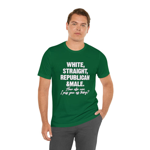 2024 Election T-Shirt White, Straight, Republican & Male Tshirt