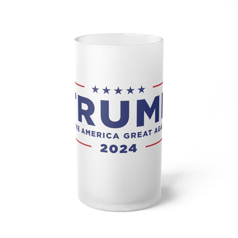 2024 Election Mug Trump 2024 Frosted Glass Beer Mug