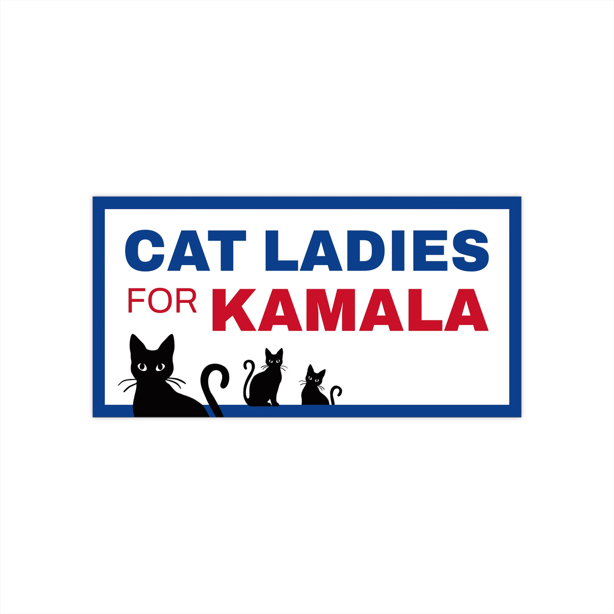 Cat Ladies for Kamala 2024 Car Bumper Sticker 2024 Election