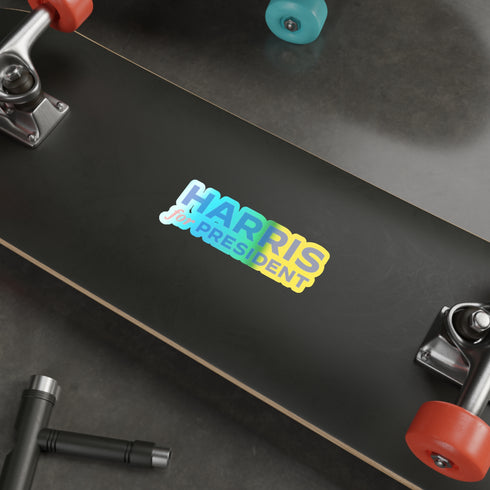 Harris for President Holographic Sticker