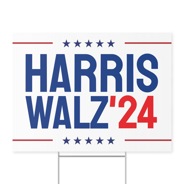 Harris + Walz 2024 Yard Sign