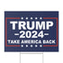 Trump 2024 Take America Back Yard Sign (Blue)