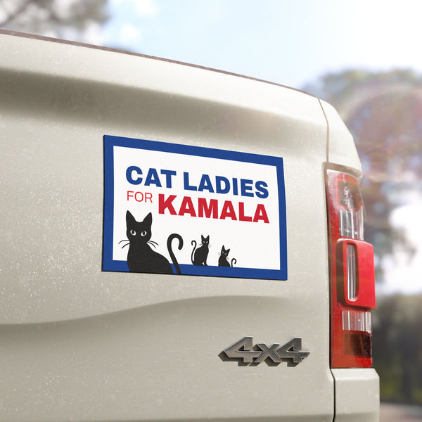 Cat Ladies for Kamala 2024 Car Magnet