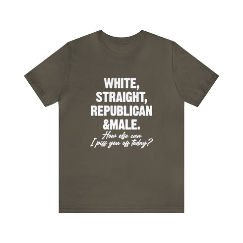 2024 Election T-Shirt White, Straight, Republican & Male Tshirt