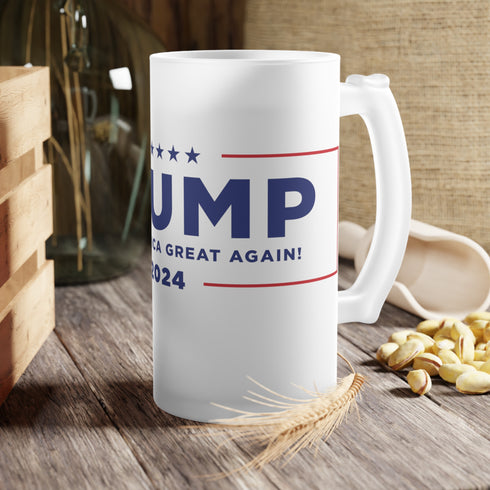 2024 Election Mug Trump 2024 Frosted Glass Beer Mug