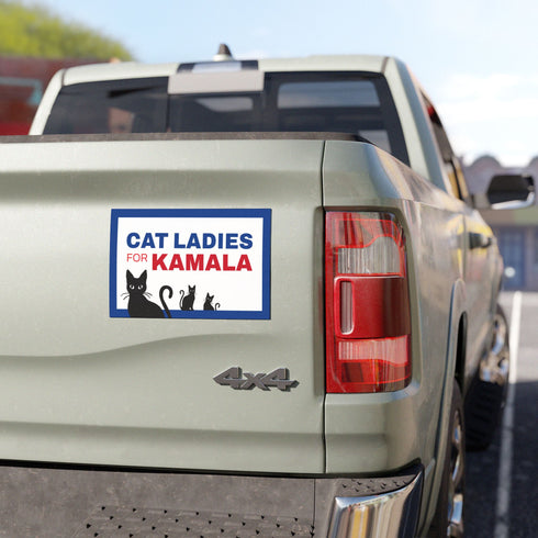 Cat Ladies for Kamala 2024 Car Magnet