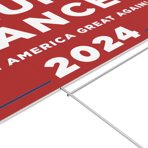 Trump Vance 2024 Yard Sign (Red)