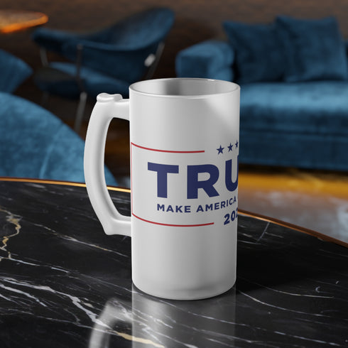 2024 Election Mug Trump 2024 Frosted Glass Beer Mug