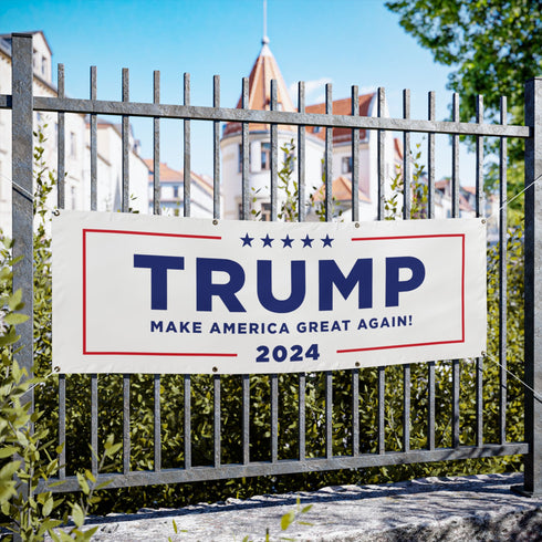 Trump 2024 Outdoor Banner (6' Wide, Vinyl)