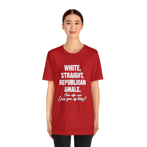 2024 Election T-Shirt White, Straight, Republican & Male Tshirt