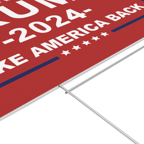 2024 Election Home Decor Trump 2024 Take America Back Yard Sign (Red)