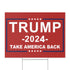 2024 Election Home Decor Trump 2024 Take America Back Yard Sign (Red)