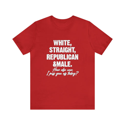 2024 Election T-Shirt White, Straight, Republican & Male Tshirt