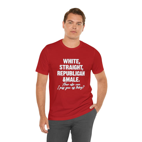 2024 Election T-Shirt White, Straight, Republican & Male Tshirt