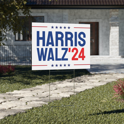 Harris + Walz 2024 Yard Sign