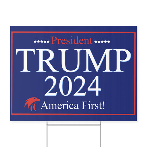 2024 Election Home Decor Trump 2024 America First Yard Sign (Sacremento County GOP)