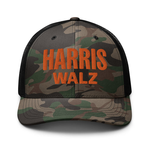 Harris-Walz Embroidered Camo Hat