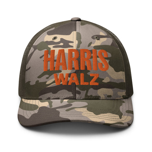 Harris-Walz Embroidered Camo Hat
