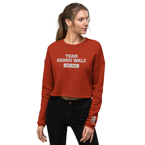 Team Harris Embroidered Crop Sweatshirt