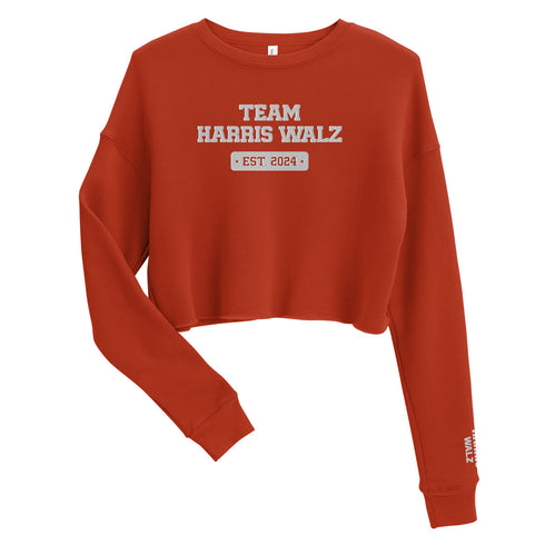 Team Harris Embroidered Crop Sweatshirt