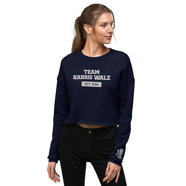 Team Harris Embroidered Crop Sweatshirt