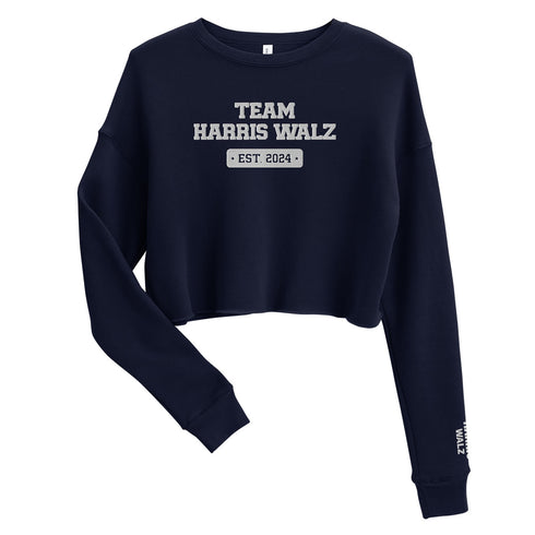 Team Harris Embroidered Crop Sweatshirt