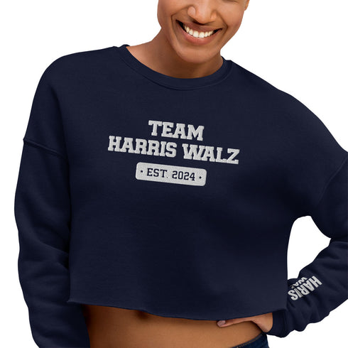 Team Harris Embroidered Crop Sweatshirt