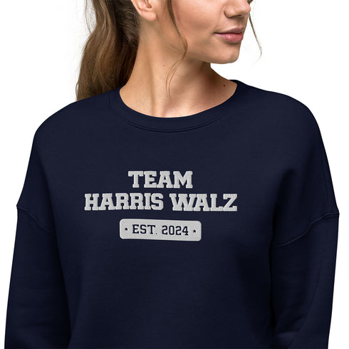 Team Harris Embroidered Crop Sweatshirt